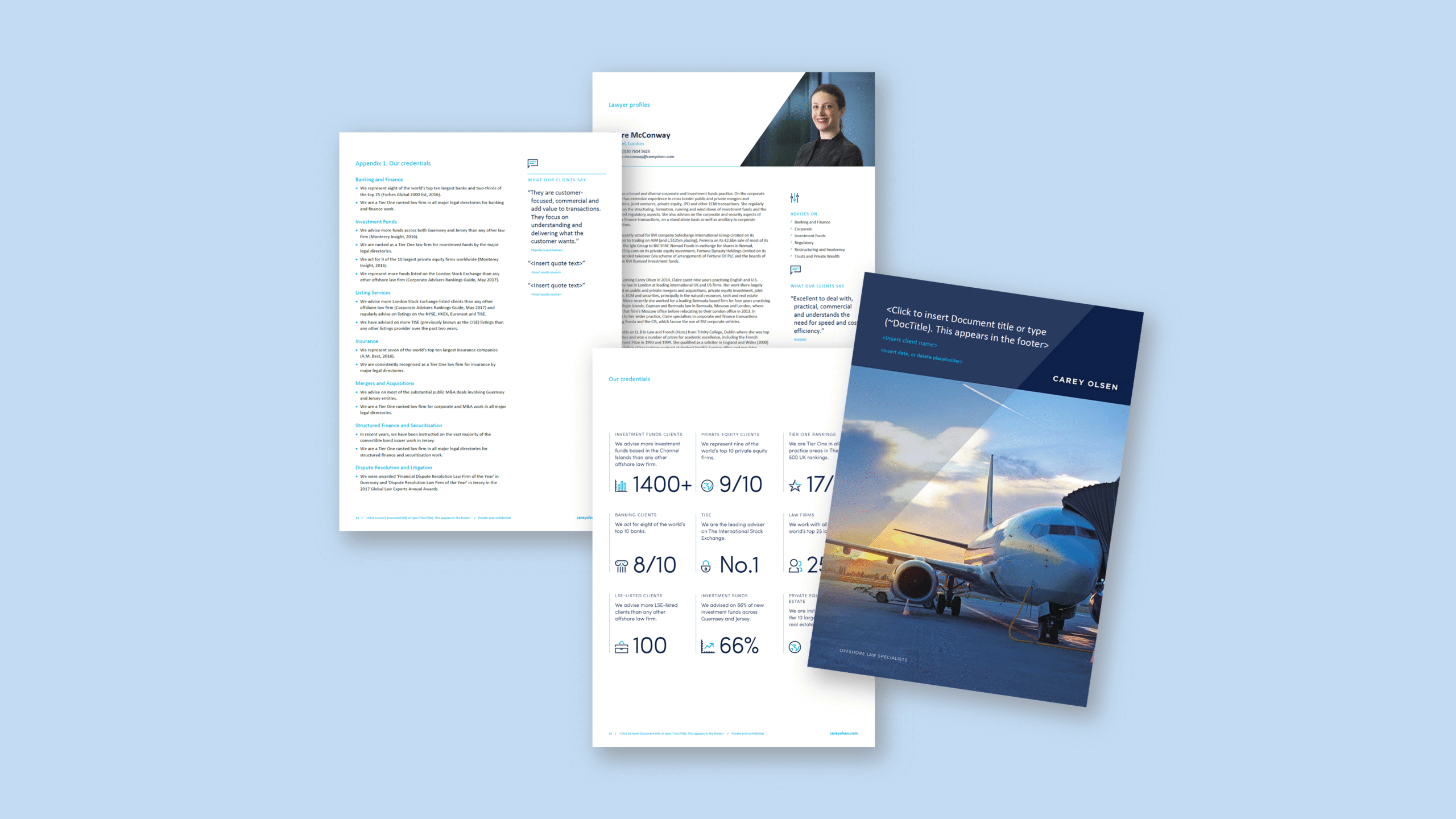 RFP (Request for Proposal) document formatting in Word for Carey Olsen – ZOARC Creative