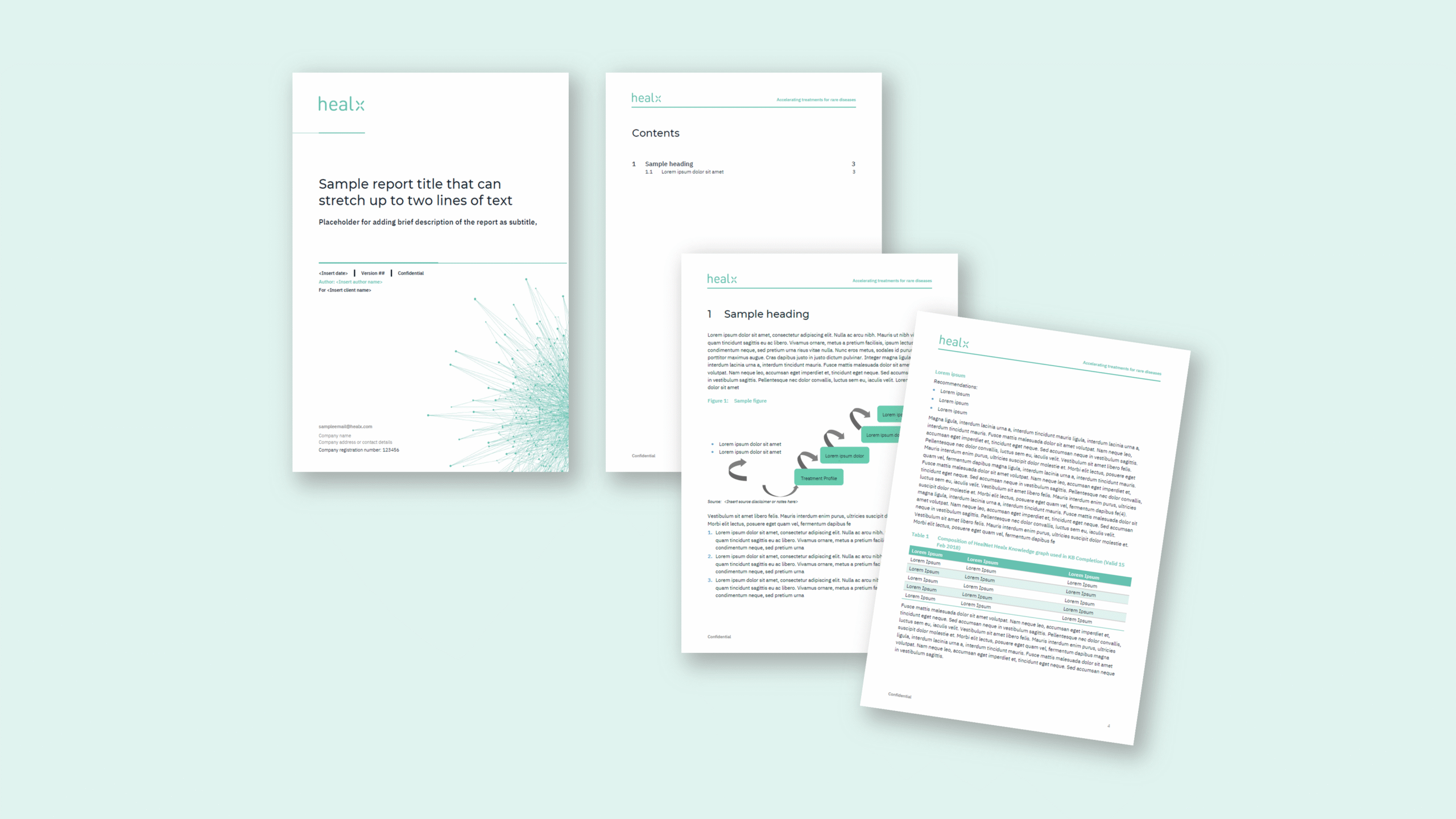 Microsoft Word template design for Mac users for Healx – ZOARC Creative Mac-compatible template specialist