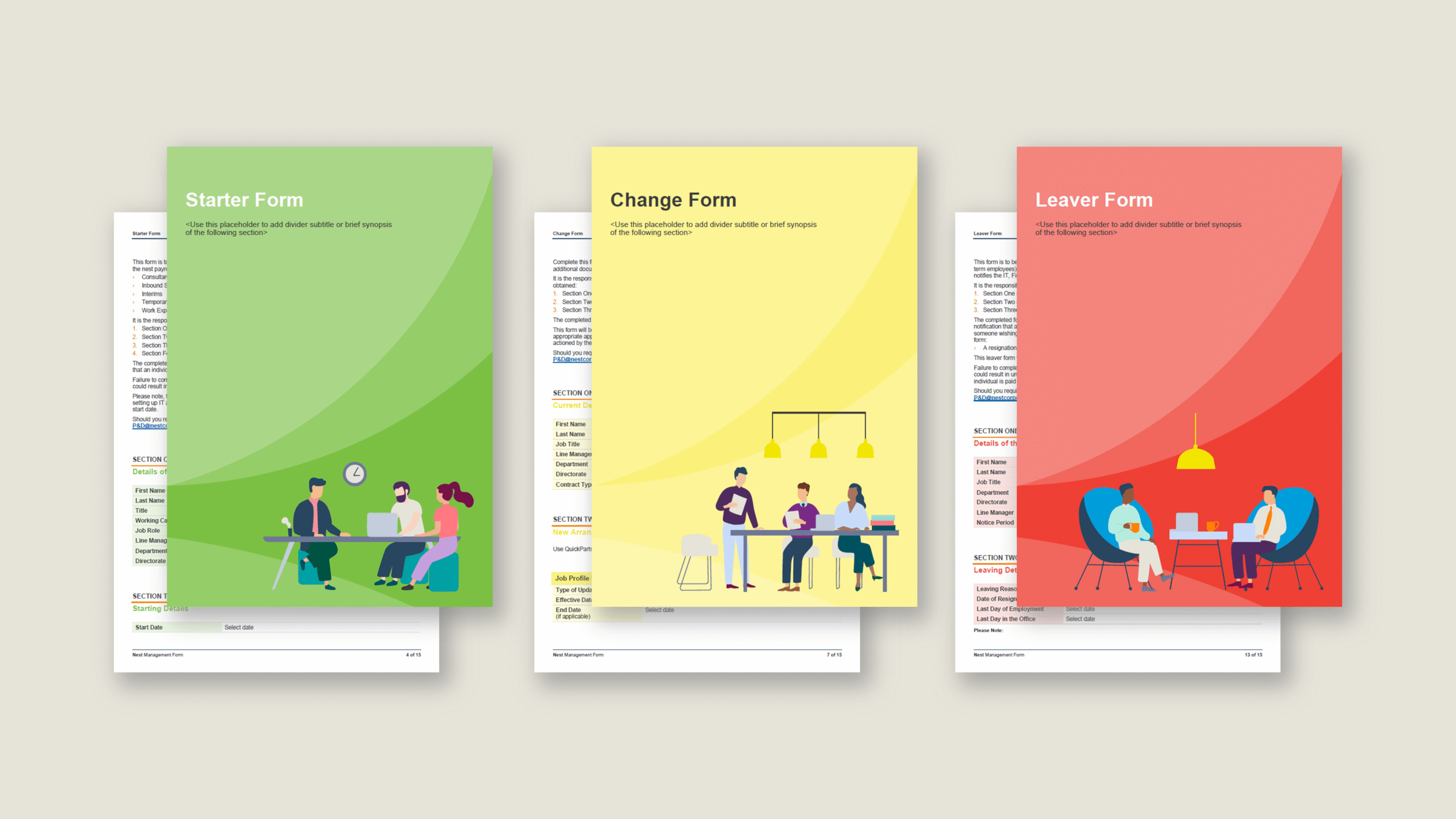 Branded Microsoft Word policy and procedure form for a Pensions provider – ZOARC Creative