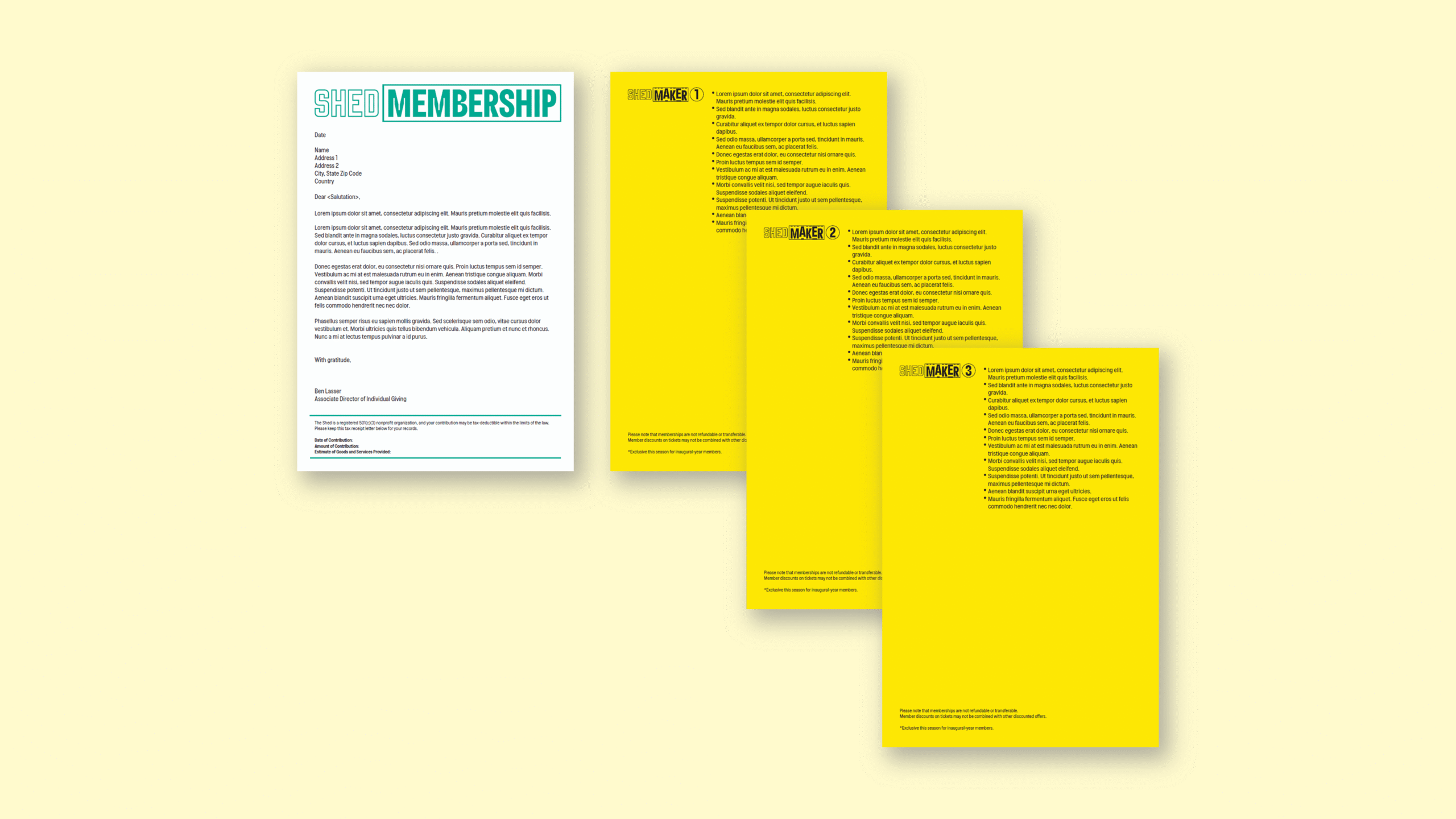 Branded and automated letterhead design in Word for The Shed – ZOARC Creative