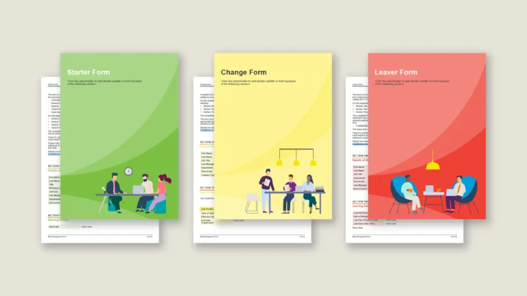 Branded Microsoft Word policy and procedure form for a Pensions provider – ZOARC Creative