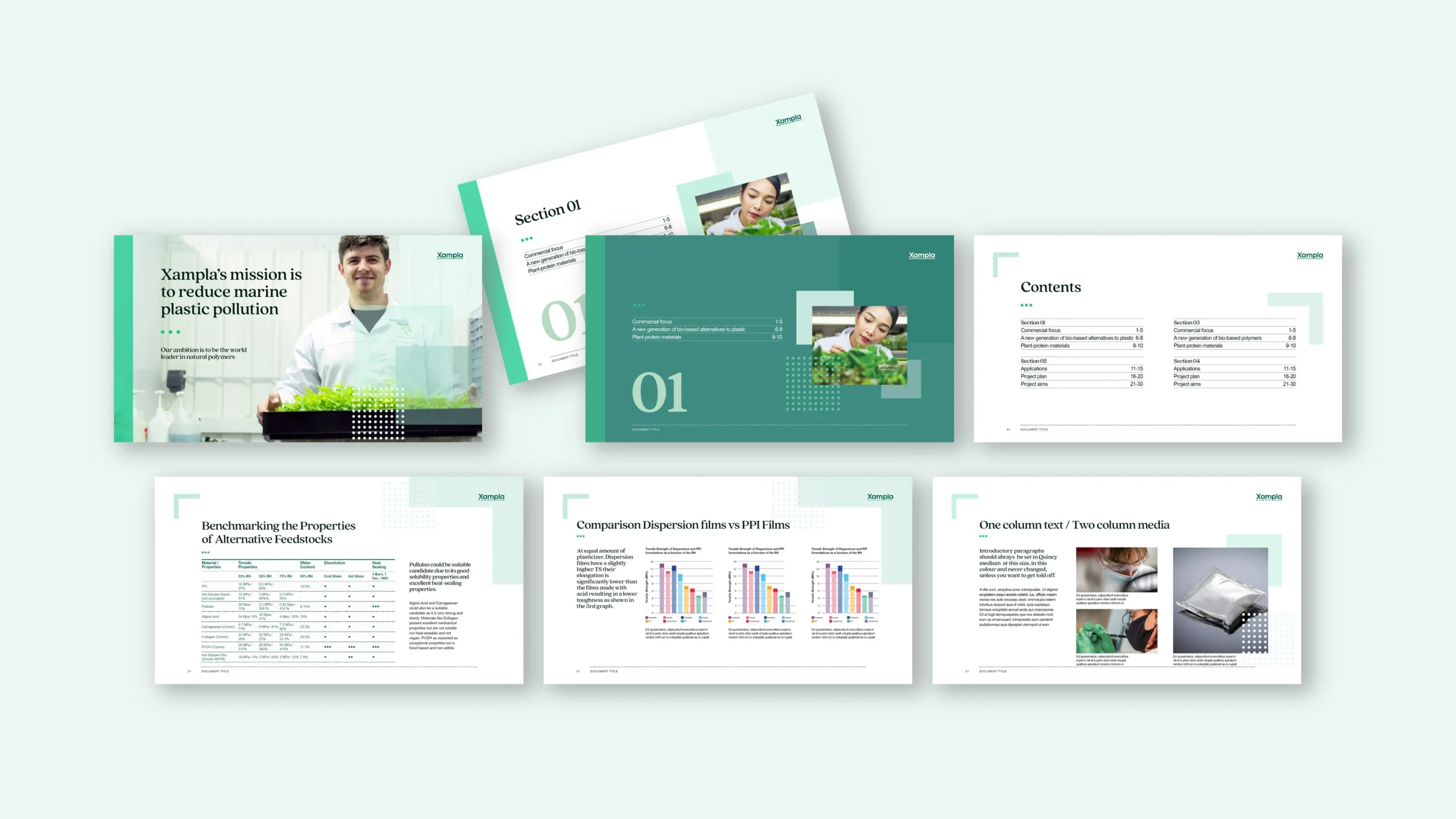 PowerPoint template and slide design for Xampla – ZOARC Creative presentation design expert