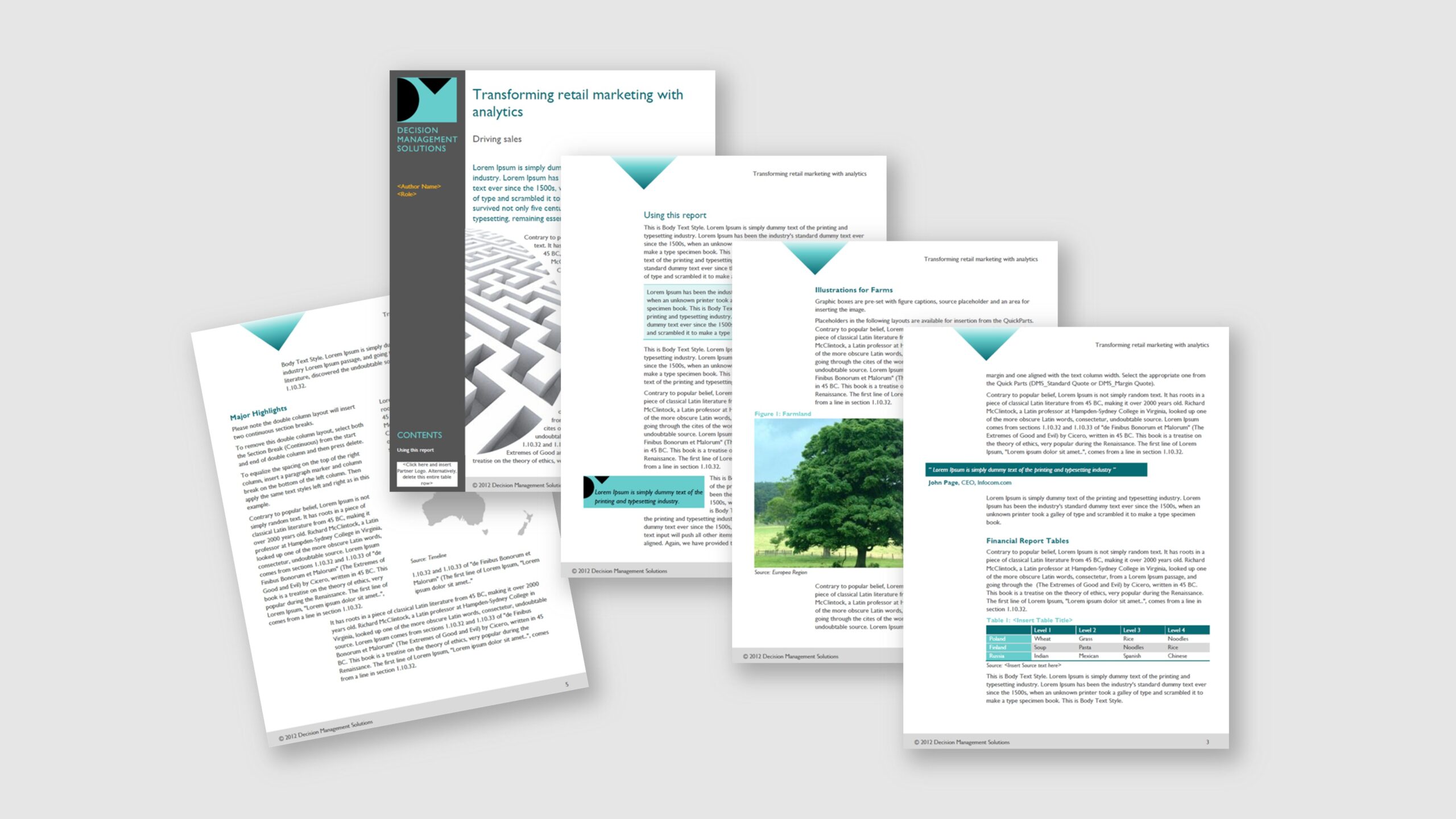 Branded Microsoft Word document with reusable copy-and-paste elements for DMS – ZOARC Creative