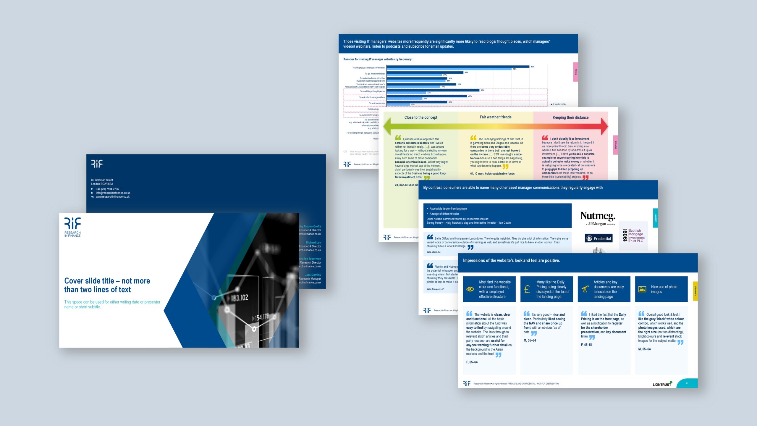 PowerPoint pitch book design for Research in Finance – ZOARC Creative corporate presentation specialist