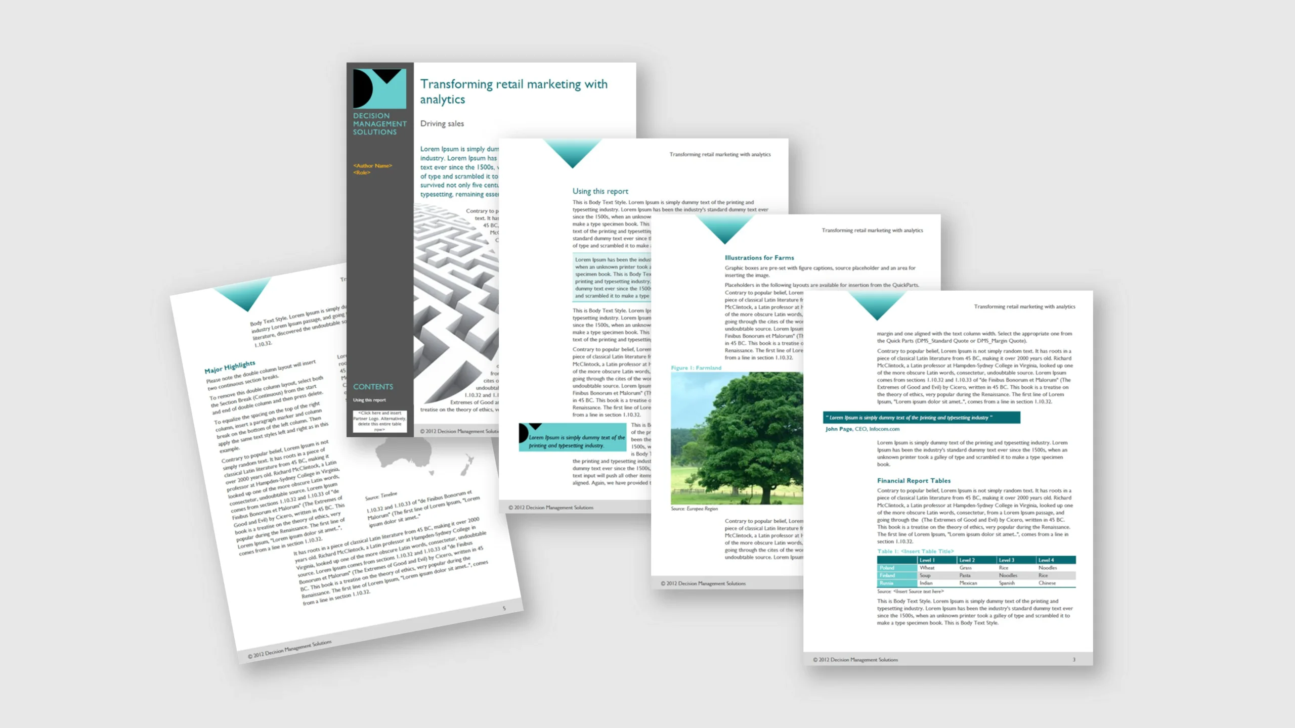Branded Microsoft Word document with reusable copy-and-paste elements for DMS – ZOARC Creative