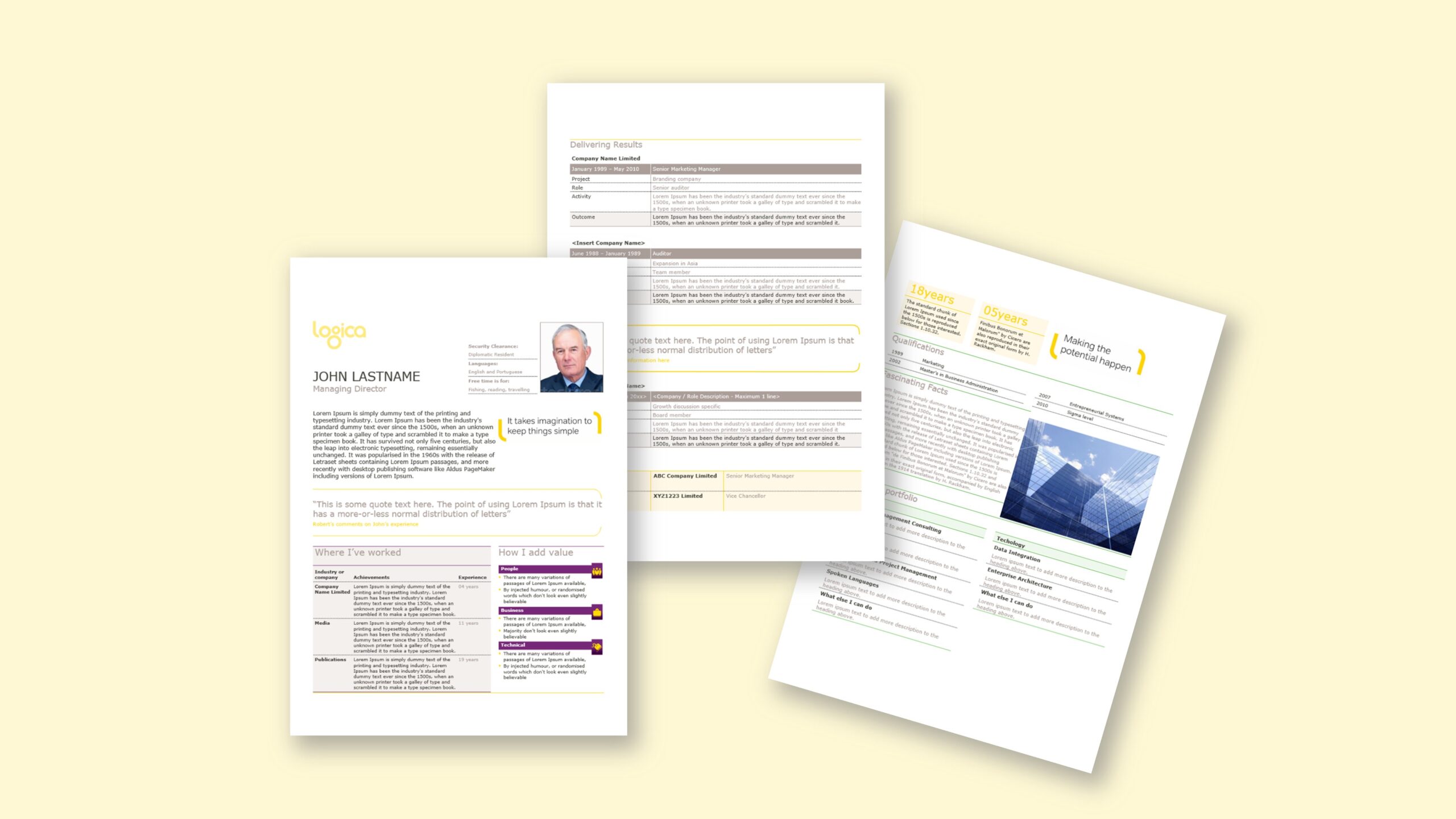 Branded Microsoft Word form templates with fillable fields for Logica – ZOARC Creative