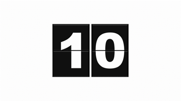 Animated split-flap countdown slide created in PowerPoint for town hall events and corporate presentations