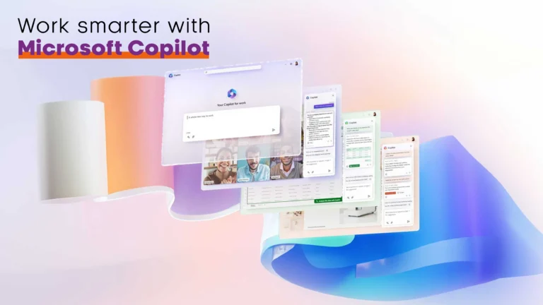 Microsoft Copilot helping users work faster across Word, Excel, PowerPoint, Outlook and Teams within Microsoft 365.